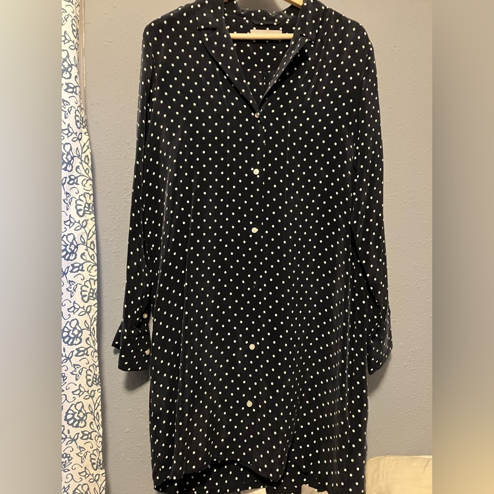 Everlane Polkadot Shirtdress Size 8